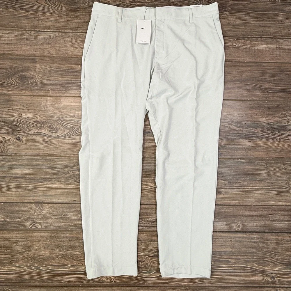 Nike Mens Size 38x34 Golf Pants Light Gray Dri-FIT Slim Fit DA3062-025 New